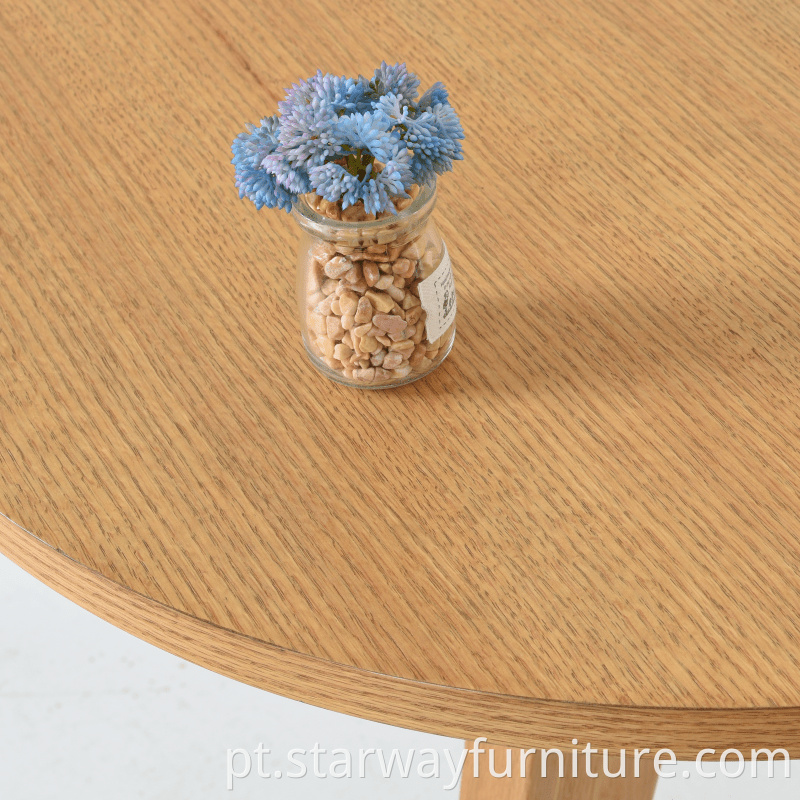 Moderna moderna estilo europeu de madeira maciça mesa e cadeiras